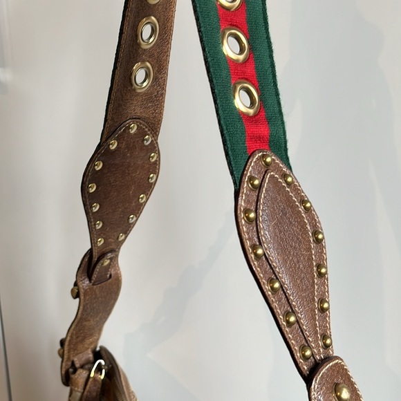 Gucci SS/05 Big Borchie Monogram Canvas Studded Shoulder Bag - Picture 5 of 13